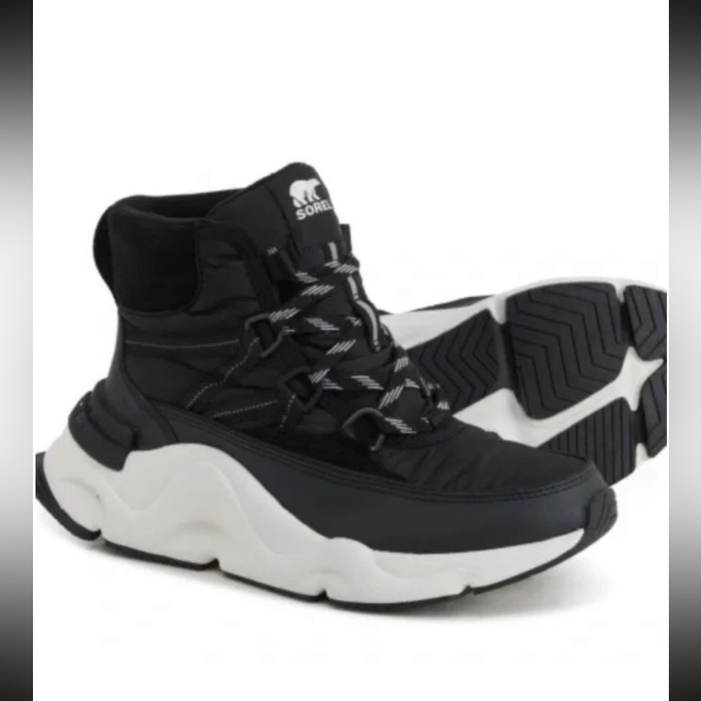 Women’s Sorel Black and White Kinetic RNEGD Conquest Boots